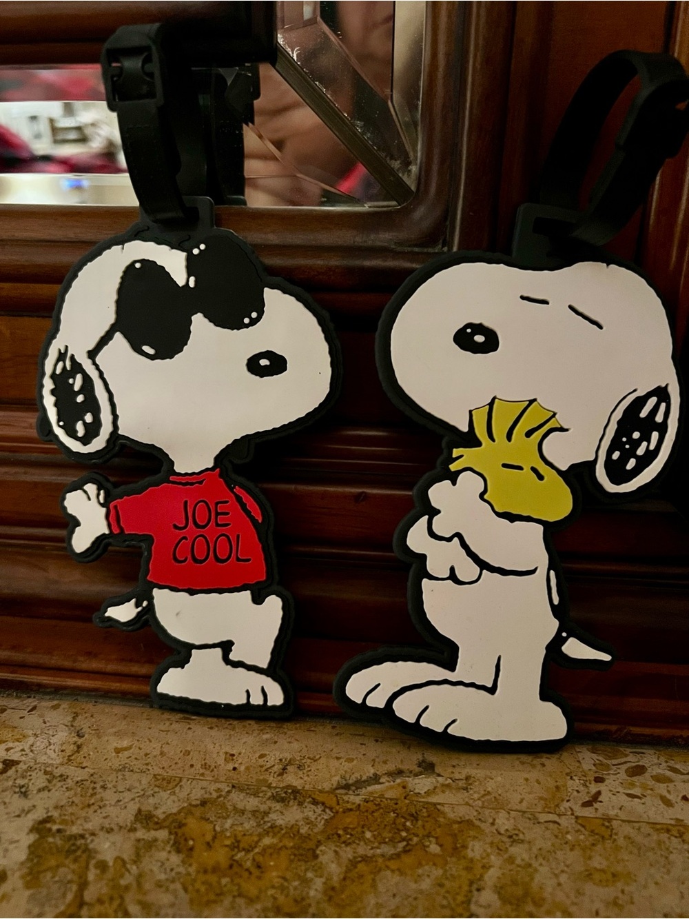 Snoopy Silicone Luggage Tags - Joe Cool & Woodstock